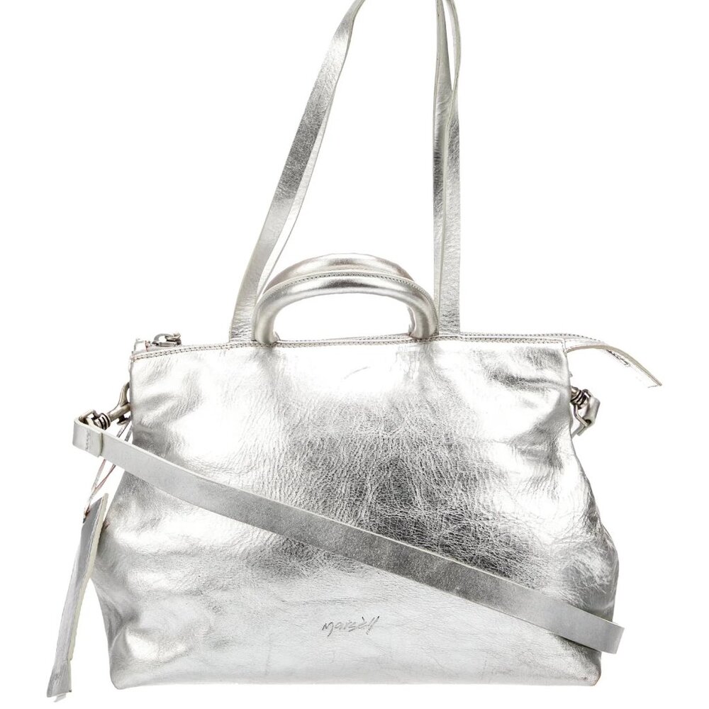Marsell Dritta Metallic Silver Shoulder Bag